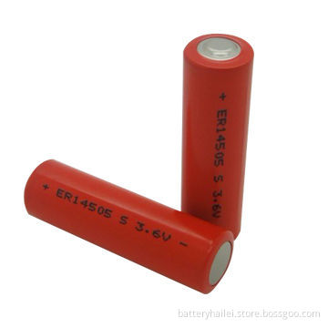 ER14505S Li-SOCl2 Batteries with 3.6V Nominal Voltage, 1600mAh Nominal Capacity and High Temperature